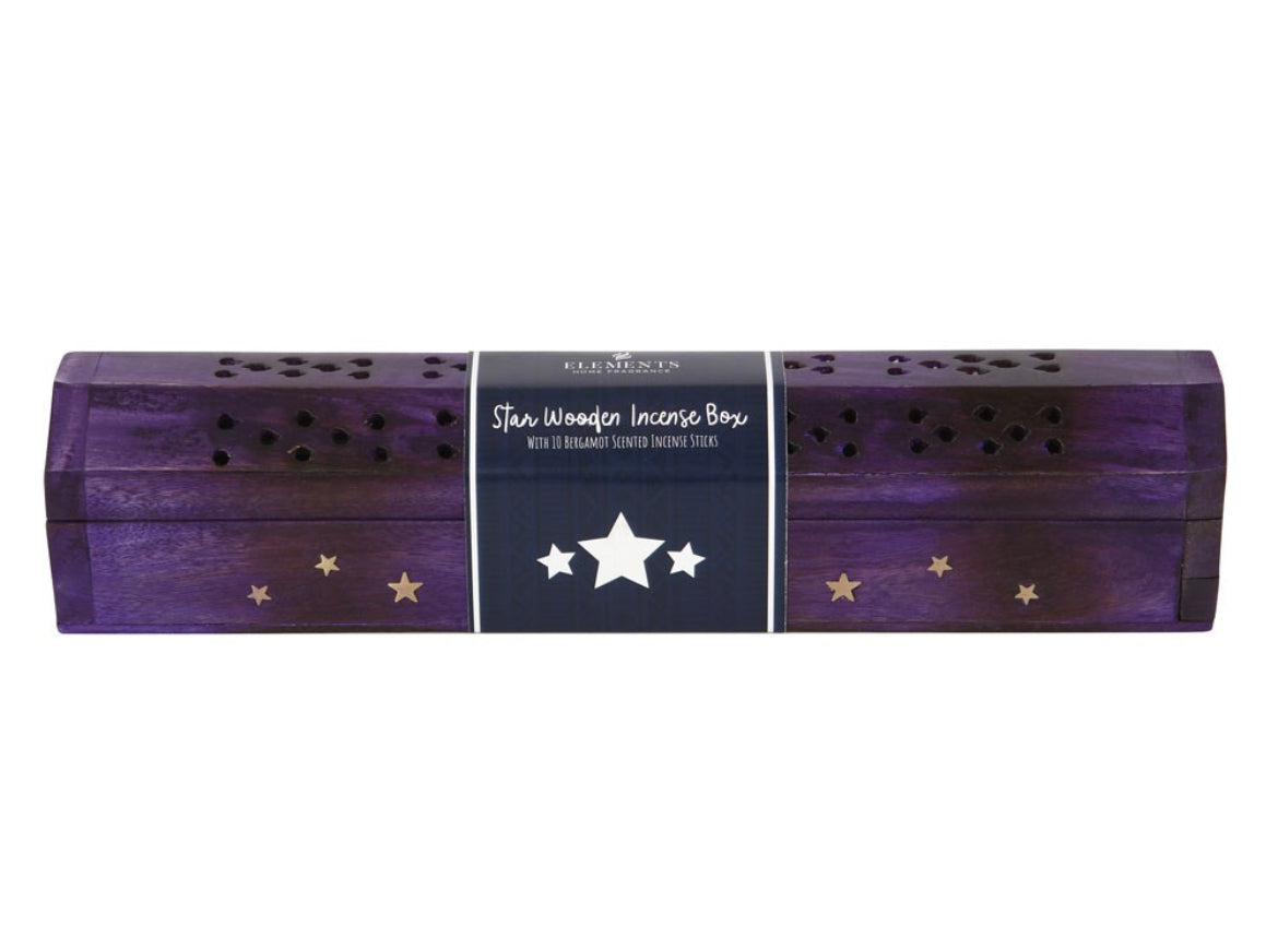 Star Wooden Box Bergamot Incense Set