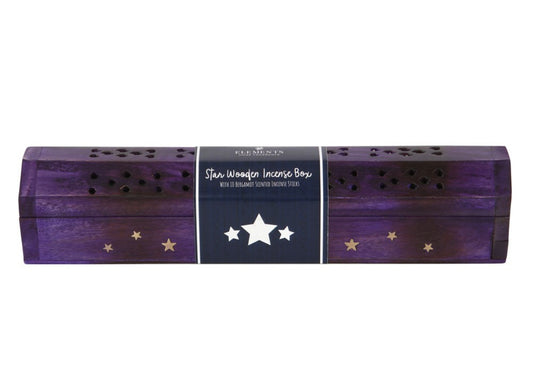 Star Wooden Box Bergamot Incense Set